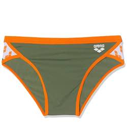 arena M Team Stripe Brief, Hombre vintage retro naranja verde colores calzÃ³n baÃ±ador competiciÃ³n deportivo deportes nataciÃ³n