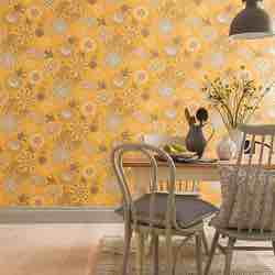 Arthouse 676206 - Papel pintado para pared, diseño de flores, color amarillo, talla única rollo 10metros papel pared vintage pintado decorado adhesivo flores amarillo